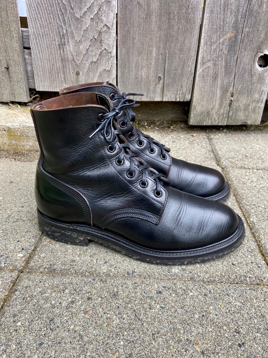 Role Club Brian the Bootmaker Boondocker Black Super Horsehide Boots 