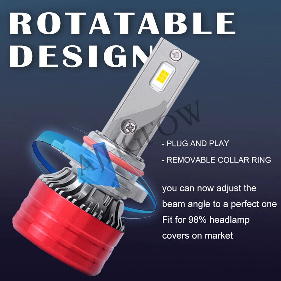 Para Buick 60 Special 1993 Bombillas LED haz alto bajo blanco Foto 4 de 4