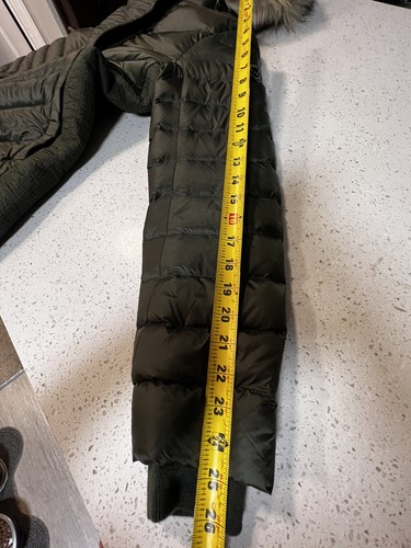ABERCROMBIE & FITCH WOMENS DOWN FILLED PARKA JACKET COAT OLIVE SIZE M - Picture 8 of 10
