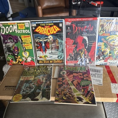Tomb of Drac #2, Topps Drac 1, Doom Patrol 101, 115, Werewolf 38, Drk Mansion 13