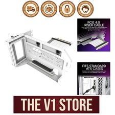 Elegant White Vertical GPU Holder V3 with Tool-less Adjustment - 165mm Length