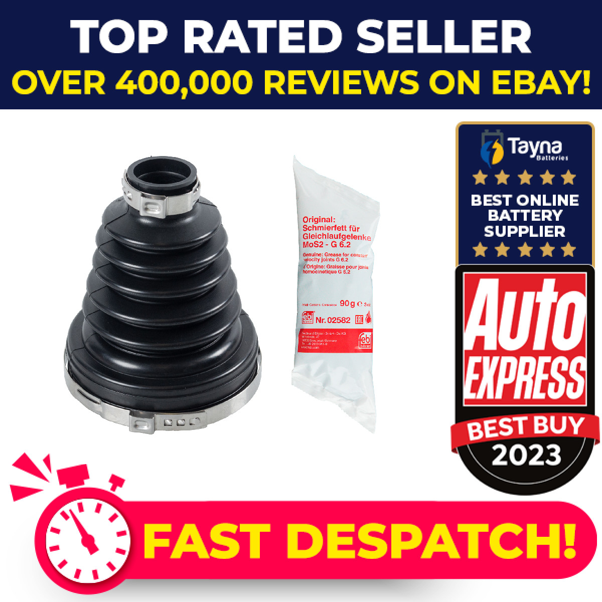 CV Joint Boot fits FORD FIESTA Mk6 1.0 Front Inner 2012 on C.V. Driveshaft Febi
