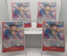 Cavendish Playset - OP14-004 x4 - The Azure Sea's Seven - One Piece TCG