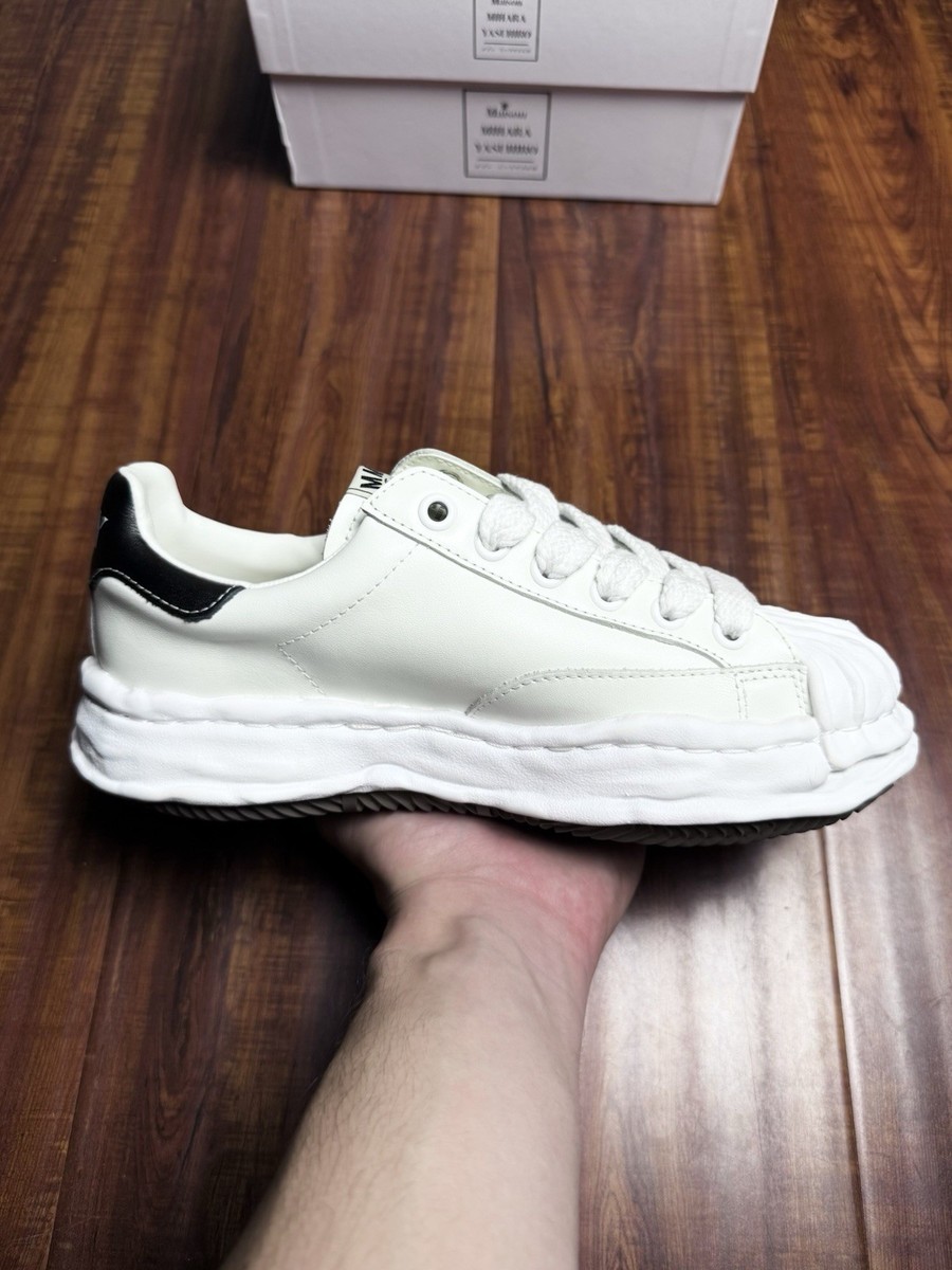 Maison Mihara Yasuhiro Black White Blakey Mens Leather Sneakers