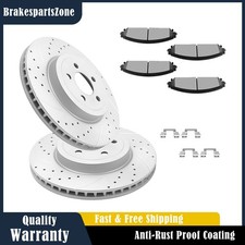 Front Brake Rotors And Brake Pads For Dodge Charger 06-20 Slotted Drilled Front Brake Rotors And Brake Pads For Dodge Charger 06-20 Slotted Drilled