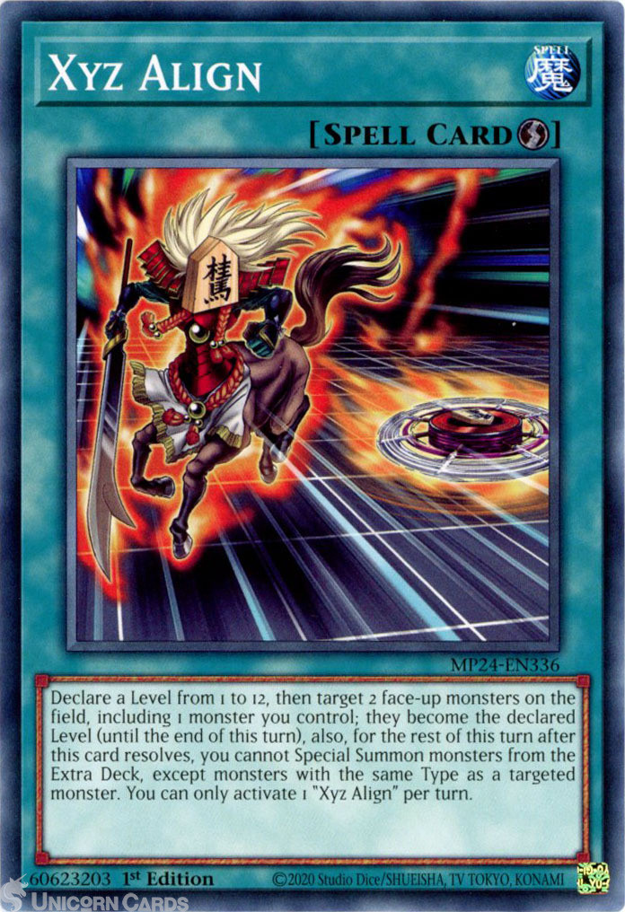 MP24-EN336 Xyz Align : Common 1st Edition YuGiOh Card