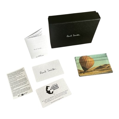 Paul Smith Kreditkartenetui Geldbörse Ballon Kunst Signatur Streifen P.S CC Etui