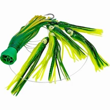 Daisy Chain Trolling Lure for Tuna, Mahi,  Whaoo - 5 Teaser Skirts + Jet Head