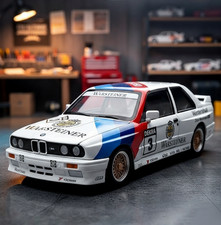 1:24 BMW M3 E30 Diecast Sports Car Model - Sound  Light Floral Edition Toy Gift