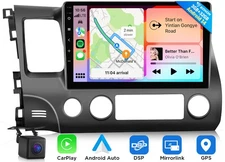 For Honda Civic 2006-2011 Android 14 10.1" Touch Screen Car Stereo Radio CarPlay