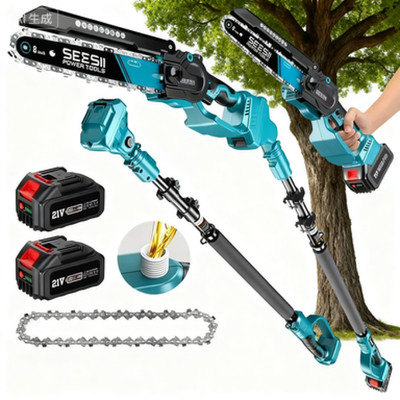 3,08kg Teleskop-Kettensäge 8-Zoll Akku 2-in-1 60min Nutzungsdauer Gartenwerkzeug