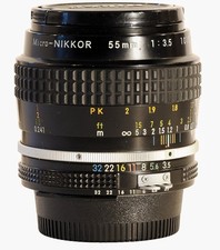 Micro-Nikkor 55mm AI f/3.5 F-Mount Manual Focus 35 mm Nikon Lens
