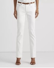 Lauren Ralph Lauren White Straight-Leg Jeans Size 10