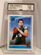 2018 Panini Donruss Sam Darnold Rated Rookie Card #301 CCG 10 SEAHAWKS SB CHAMP. rookie card picture
