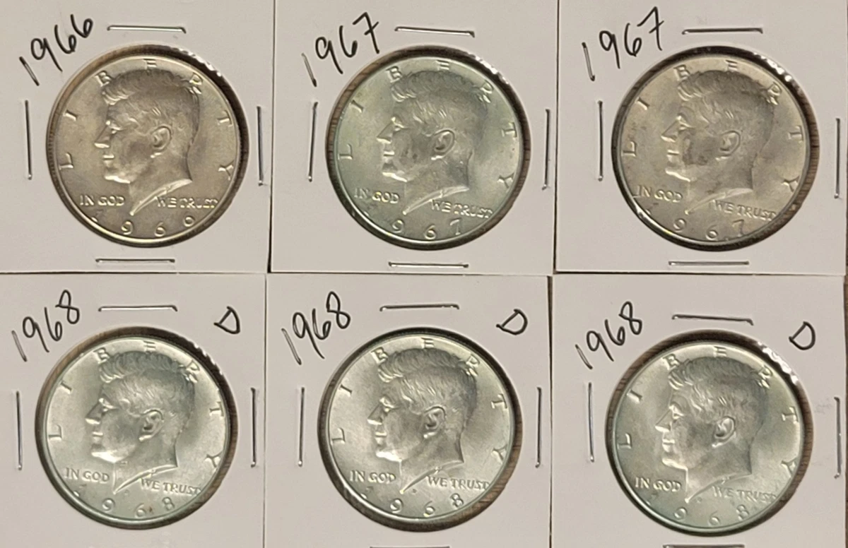 Circulated Silver 1968 Kennedy US Half Dollars (1964-Now) for sale