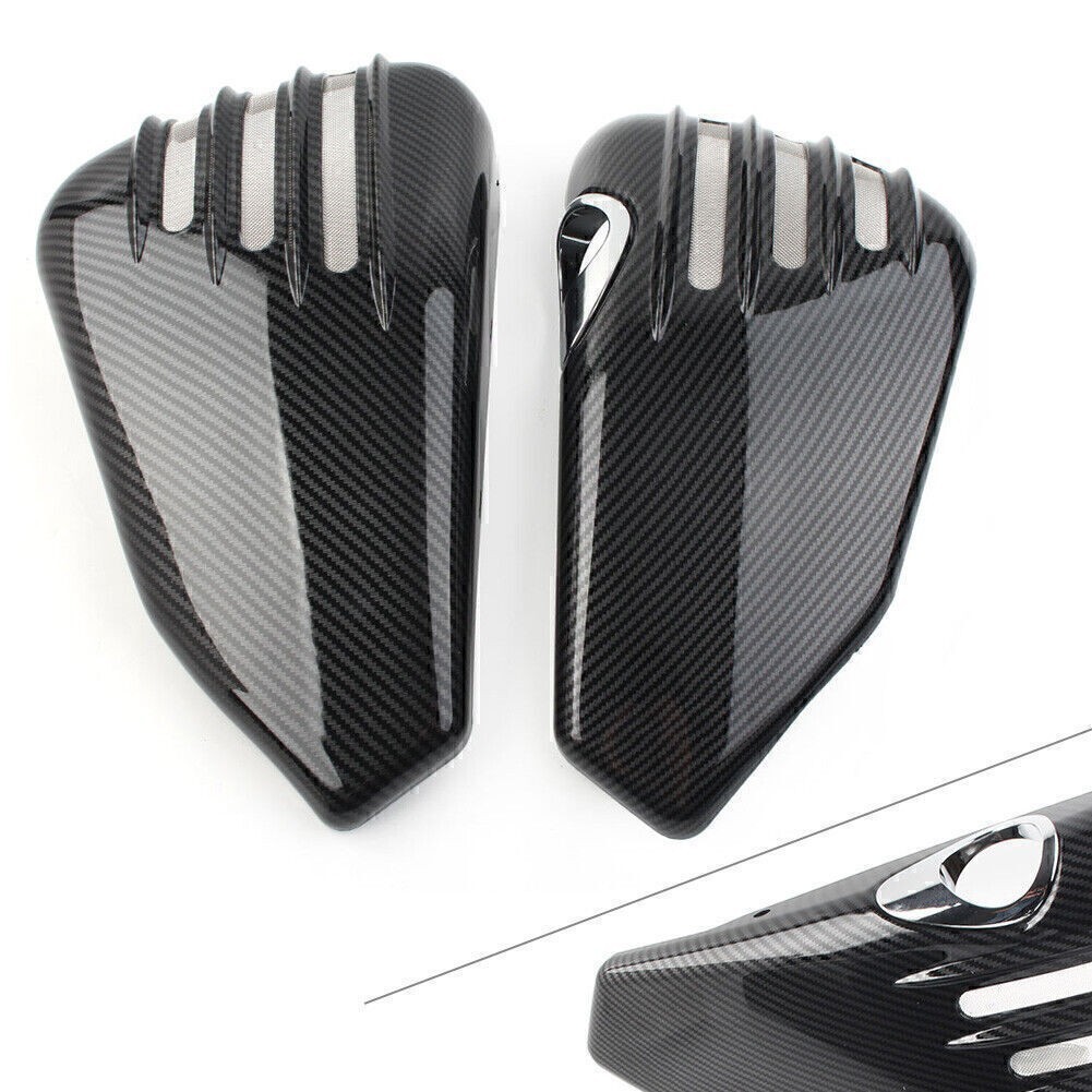 2 X Battery Side Cover Fit For Harley Davidson Sportster 1200 2014-2021 CARBON