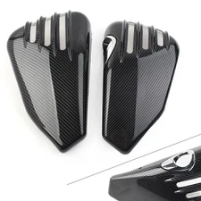 2 X Battery Side Cover Fit For Harley Davidson Sportster 1200 2014-2021 CARBON