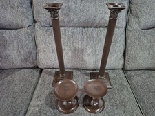 Vintage Roman Column And Piller  Candlestick Holders 