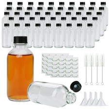 Small Clear Glass Bottles With Lids 4 Oz Glass Containers With Labels Funnels An