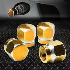 4x Aluminum Hexagonal Tirerim Valvewheel Air Port Dust Cover Stem Caps Gold 4x Aluminum Hexagonal Tirerim Valvewheel Air Port Dust Cover Stem Caps Gold
