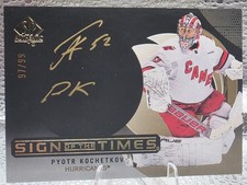 2024-25 SP AUTHENTIC PYOTR KOCHETKOV SIGN OF THE TIMES GOLD AUTO SOTT-KO /99