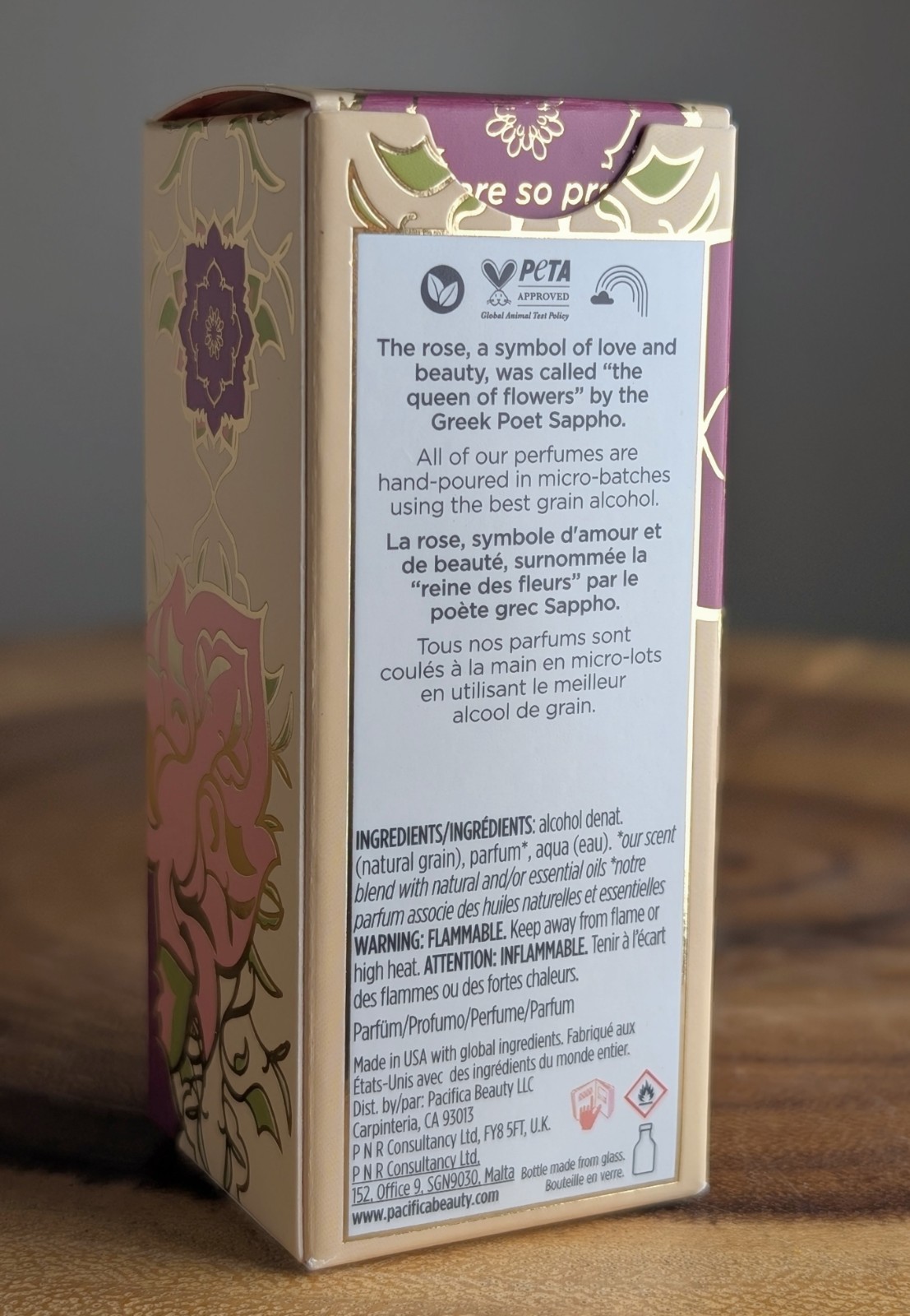 Pacifica Persian Rose Micro-Batch Spray Vegan Perfume BNIB 1 Fl Oz 29 mL