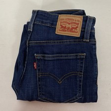 Levi's Womens Blue 721 High Rise Skinny Ankle Jeans Size 27 Very Good JM115