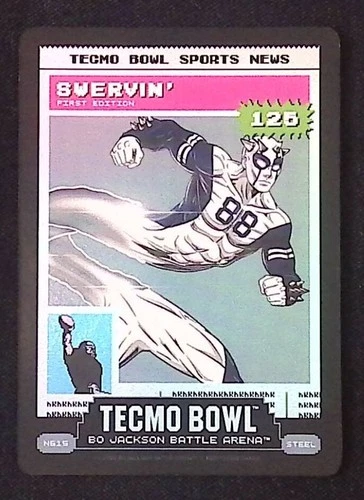 2026 Bo Jackson Battle Arena Tecmo Bowl Sports News Swervin' Steel #N615 Card