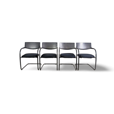 Set of 4 Vitra Visavis Chairs Design Cantilever Armchair