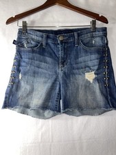 Rock Republic Bumpershoot Distressed Studded Jean Shorts Womens 6