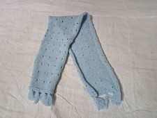 Sciarpa 100%  lana   fatta ai ferri frange 22x105 cm anni '80 vintage!