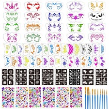 76 PCS Face Painting Kit DIY Paint Body Art Makeup Party Supplies Festival