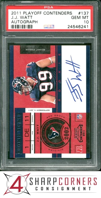 2011 Playoff Contenders Autograph #137 J.J. Watt RC PSA 10