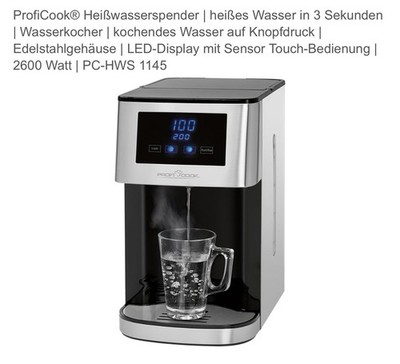 ProfiCook 4 L Heißwasserspender Wasserkocher Teebereiter Kocher