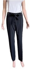 NWT 665 Armani Collezioni Italy Black Dress Virgin Wool Women  s Pants Size: 6