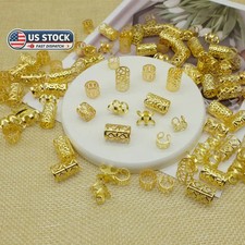 100 PCS Gold Dreadlock Locs Accessories for Hair, Hair Jewelry for Braids Hair R
