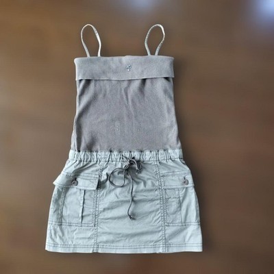 Courreges sleeveless mini dress khaki size 38