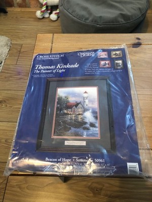 CANDAMAR THOMAS KINKADE LEUCHTFEUER DER HOFFNUNG KREUZSTICH SET KOMPLETT UNBENUTZT