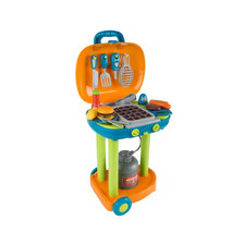 Kid's Pretend Barbecue Grill Play Set Toy BBQ Cooking Playset with Accessories