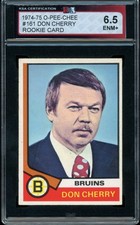1974-75 OPC O PEE CHEE NHL #161 Don Cherry RC KSA 6.5 EX-NM Boston Bruins Rookie