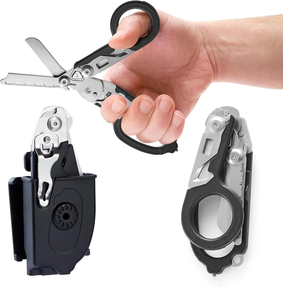 Robuste 6 in 1 Multifunktionale Unfallschere klappbar | Edelstahl