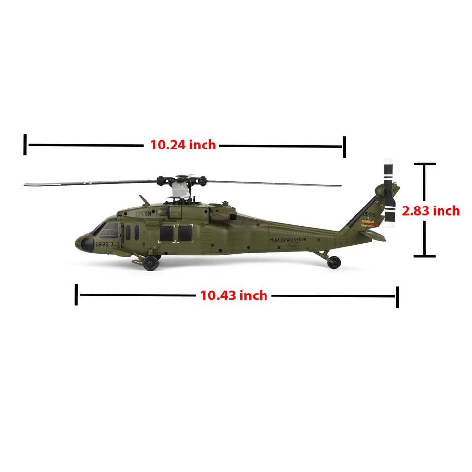 Wltoys K170 Brushless RC Helicopter, UH-60L Black Hawk, RTF 4-CH Aircraft - Image 3 of 4