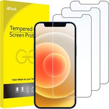 3PCS Screen Protector for iPhone 12/12 Pro HD Clear Face ID Compatible Anti-Scra