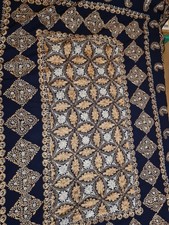 Vintage Tablecloth Embroidery Handmade Paisley