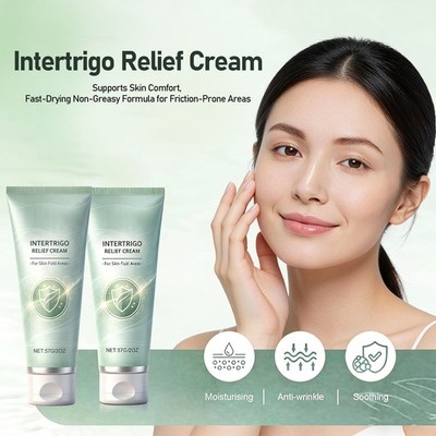 2PCS Intertrigo Cream,Skin Fold Barrier Cream for Moisture & Friction Protection