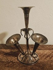 Vintage Silver plated Epergne 4 Holder Silver Plate Flower Holder