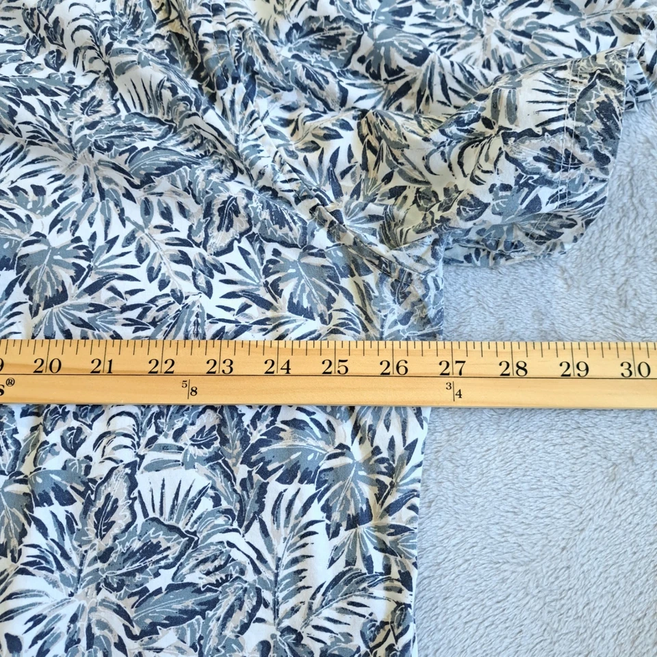 Camisa Eddie Bauer Azul Floral Hawaiana Abotonada 2XL Foto 3 de 4