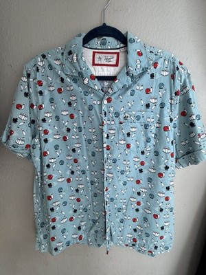 M Original Penguin Bowling Button Shirt Retro Sport Vintage Bowl Pins Strike