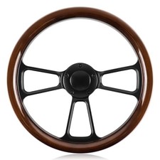 5 Hole 3 Spoke Vintage Steering Wheel, 14 inch Universal 5 Hole Racing 5K-01