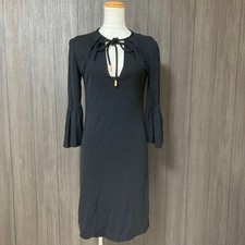 USED GUCCI FLARED SLEEVE DRESS, DESIGNER BLACK. GOOD